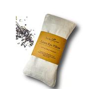 Sacksy Thyme Almohada de lino orgánico para ojos, lavanda y linaza para relajación, yoga, alivio del estrés, almohadilla térmica para microondas y compresa fría, fabricada en Estados Unidos, regalos