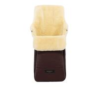 Saco bebé invierno AROSA de piel de cordero para carrito de WERNER CHRIST BABY - Curtido medicinal, saco universal para coche, sillas de paseo o Buggy, color: marrón chocolate
