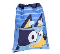Artesanía Cerdá Saquito escolar infantil Bluey azul 27x33x1cm poliéster bolsillo y asas velcro