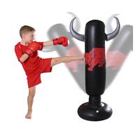 Saco Boxeo Niños 160cm con Guantes Y Bomba,6-12 Años,Bolsa De Boxeo Inflable Estable,Base 65cm para Agua/Arena,Rebota,Saco De Boxeo De Pie para Karate,Kickboxing,MMA,Regalo Ideal para Niños Y Niñas