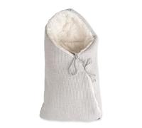 Saco Capazo Bebé Invierno Universal; Carrito, Cuna, Silla de Paseo, Manta Arrullo Bebé Invierno en Algodón. Saco Primera Puesta. 2 en 1: Saco 76x35 cm o Manta 110x 55cm. Hecho en España. (Gris Medio)