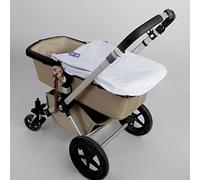 Saco Capazo + Funda Ajustable Danielstore Universal .Serie Acolchado boton .Carrito Bebé Color celeste