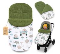 Saco Carrito Bebé Universal en Boucle: 90x45 cm - Saco de Invierno forrado suave de Ajuste Universal - lavable a 30 grados en la lavadora para Bebé y Niño Oeko-Tex África