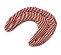 Saco cervical térmico de semillas | Cojín cervical compartimentado para el cuello (microondas) | Huesos de cerezas, algodón bio, rojo y blanco