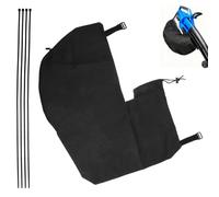 Saco de aspiradora para Einhell GE-CL 36 Li E Solo y para Gardenic Hof 3000 W, resistente a la rotura, bolsa de tela no tejida con cremallera y 4 bridas, adecuado para césped y jardinería, color negro