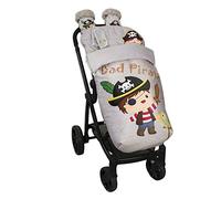 Saco de Bebé Universal Silla con Cubre Pies Polar, Desmontable con Cremalleras. Lavable a máquina. (Bad Pirate)