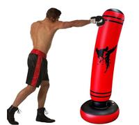 Saco de Boxeo con Soporte Adulto,Inflable Kickboxing Bolsa Independiente para Entrenamiento MMA Muay Thai Fitness,L para Adultos(165 cm,PVC)