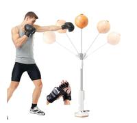 Saco de Boxeo con Soporte, Juego de Saco de Boxeo Independiente, Saco de Velocidad con Speedball Altura Ajustable de 139 Cm a 151 Cm para Entrenamiento en Gimnasio en Casa
