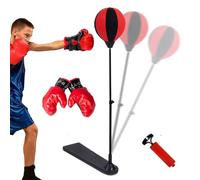 Saco De Boxeo con Soporte Y Guantes - PP 52,5x15,5x106 Cm | Kit De Speed Ball Ÿ Pera De Reflejos | Saco Inflable Autoportante para Niños (3-10 Años) | Set Deportivo Estable para Niños Ÿ Niñas