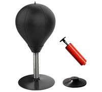 Saco de Boxeo de Escritorio para niños y Adultos, Pelota de Boxeo de Gran Resistencia con Soporte, Saco de para Practicar Entrenamiento, Alivio del estrés, Color Negro sólido, decoración del ho