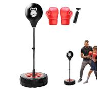 Saco de boxeo de pie, pelota de boxeo de pie, altura ajustable, con guantes, velocidad para entrenamiento, equipo