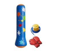 Saco de boxeo, elevación hinchable de PVC | Juego de boxeo de 120 x 37 cm con rebote rápido de 1,0 kg - Este juguete de poliéster de piezas incluye guantes y bomba para niños que entrenan karate