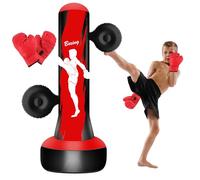 Saco de Boxeo Inflable para niños, 160 cm/63 Pulgadas, más Grande, Estable, para Practicar Taekwondo, Karate, MMA, Regalos para niños y niñas de 3 a 12 años