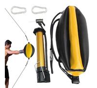 Saco de boxeo para adultos, de piel sintética, incluye mosquetones, aguja, bomba de aire, equipo de boxeo que mejora la reacción y entrenamiento de coordinación -mano