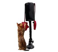 Saco de boxeo para gatos, 13,97 x 29,21 cm, dispositivo de entrenamiento para gatitos, juguete para gatos con guantes de boxeo colgantes, rojo interactivo para gatos, cachorros