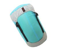 Saco de compresión para saco de dormir, nailon de silicona 20D, con 2 correas de compresión y hebillas de liberación rápida, bolsa de almacenamiento ligera e impermeable para camping, senderismo