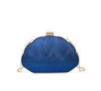 Saco de concha Bolso de lujo tipo concha for mujer, elegante bolso de noche con cadena, color caramelo, ideal for banquetes, cenas, fiestas y bodas. Bolso cruzado.(Blue)