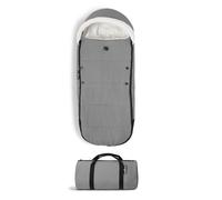 Saco de dormir BABYZEN YOYO gris - Forro de sherpa y capucha de forro polar con cord n para abrigar al beb - Incluye bolsa de transporte - Lavab