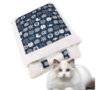 Saco de dormir cálido para gatos, cueva cálida para gatitos, cama para perros para clima frío, para amantes de los animales, interior, hogar, oficina, sala de estar, dormitorio, estudio, apartamento