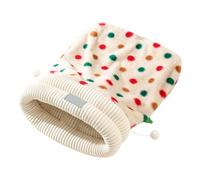 Saco de dormir cerrado para gatos, cama de felpa cálida para gatos, cueva interior para gatos, para el hogar, granja, apartamento, dormitorio, regalo de Navidad y Año Nuevo