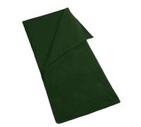 Saco de dormir con cremallera para acampar y viajar, fabricado con forro polar de microfibra ligero, diseño de almacenamiento compacto que cabe en mochila o maleta (verde militar)