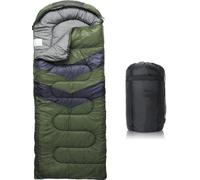 Saco de dormir de camping - Calidez de 3 estaciones para climas fríos y templados - Ligero e impermeable para adultos para verano, primavera y otoño - Equipo de campamento, viajes y uso al aire libre