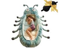 Saco De Dormir De Felpa Hugging Caterpillar, Sacos De Dormir De Animales Convertibles Suaves, Duraderos Y Lavables A Máquina For Dormitorios, Dormitorios O Salas De Estar(Blue)