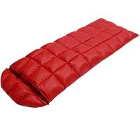 Saco de Dormir de Ganso 41 Grados f 800 Relleno de alimentación Rectangular hacia Abajo Saco de Dormir súper Ligero Bolso con sobre para mochilero, Rojo