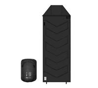 Saco de Dormir de Invierno para Adultos, Camping, mochilero, diseño Amplio y Espacioso, Rango de Temperatura de 10 ℃ a 5 ℃, Tela de poliéster Impermeable a Prueba de Viento con (Negro anochecer)