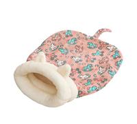 Saco de Dormir de Invierno para Gatos, Cama calmante con diseño de Cola, Saco de Felpa Suave para Mascotas de Interior de Menos de 17.6 Libras, cómodo de Descanso para Gatitos, Cachorros