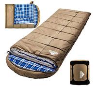 Saco de Dormir de Lona de Invierno de 0 Grados para Pesca, Caza, Viajes y Camping, Especialmente en Invierno frío al Aire Libre con Forro de Franela extraíble y Bolsa de compresión