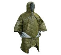 Saco de dormir de senderismo - Manta aislante con capucha para exteriores, cubierta térmica ligera a prueba de viento, diseño portátil compacto con cierre de cremallera | capa cálida para actividades