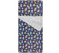 Saco de Dormir de Verano con el Nombre Bordado para el jardín de Infancia para niños y niñas de 2 a 6 años - Tejido Acolchado 100% algodón,(Saco de Dormir Astronautas