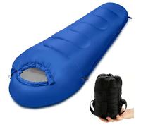 Saco de Dormir de Verano Momia 750g - Saco de Dormir para Adultos, portátil, para Manos y pies, Camping, Senderismo, Viajes, Mochila -220 x 80 x 50 cm, Trekking y Exterior e Interior