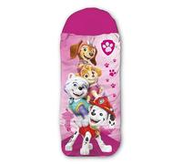 Saco de dormir infantil Paw Patrol - Rosa 140 cm + 30 cm (capucha) x 70 cm ideal para exteriores/interiores con Skye, Everest, Liberty, Marshall, saco de dormir momia para niñas y niños con cremallera