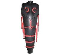 Saco De Dormir Inflable De Látex Hecho A Mano De Cuerpo Completo Ropa De Goma,Negro+rojo,L