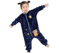 Saco De Dormir Niños Saco Dormir Bebe De Invierno con Pies 2.5 TOG Baby Sleeping Bag Pijama Manta 2 Edredón Infantil Niño Franela Térmicos 130 Pijamas Polares Piernas Niña Mangas Cama 3 Polar Suave