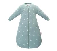 Saco de Dormir para Bebé con Mangas Desmontables, TOG 2,5, 100% Algodón, Ideal para Entretiempo e Invierno, Longitud 90 cm, 6-18 Meses (Corazón rosa)