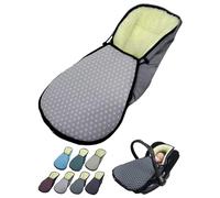 Saco de dormir para capazo de bebé [saco de invierno] para asiento de coche infantil compatible con sillas de bebé Maxi Cosi grupo 0+ lana de cordero, asiento ajustable (estrellas gris claro)