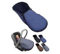 Saco de dormir para capazo [saco de invierno] para asiento de coche infantil compatible con sillas Maxi Cosi grupo 0+ forro polar térmico asiento ajustable (marino)