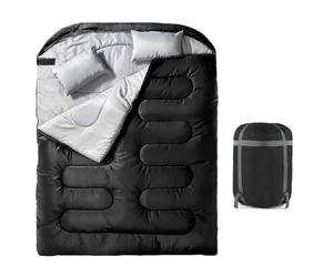 Saco de dormir para dos personas, mochila para dos personas, saco de dormir para todo el año, colchoneta, para camping, invierno, verano, senderismo, deportes, viajes al aire libre, unisex