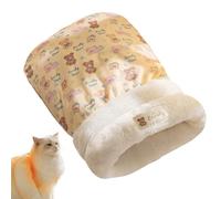 Saco de Dormir para Gatos | Cálido para Gatos - Cueva Mullida Lavable Abrigada para Cachorros Mascotas Pequeñas Invierno Otoño Interior Viaje