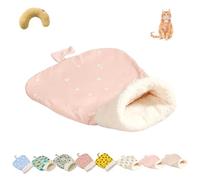 Saco de dormir para gatos de interior, acogedor y esponjoso túnel para mascotas con almohada, bonito saco de dormir para gatos