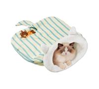 Saco de dormir para gatos | Refugio semicerrado para el sueño de las mascotas | Invierno seguro y lavable para gatos | Para cachorros pequeños animales dormitorio de balcón interior exterior