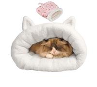 Saco de dormir para gatos - Saco de dormir semicerrado para mascotas de 13,77 pulgadas | Cama lavable para gatos | Cueva de descanso cálida para animales pequeños, interior y exterior, salón, balcón