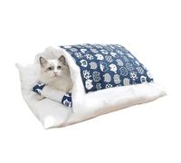 Saco de dormir para gatos, túnel extraíble y lavable, cama para mascotas Cocoon con cojín, acogedora cueva de invierno para gatos y perros pequeños