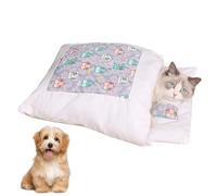 Saco de Dormir para Mascotas, Saco de Dormir para Gatos, Saco de Dormir con cojín, Suave, Lavable a máquina, cómodo, cálido, Duradero, Antideslizante, para Cachorros y en Interiores