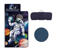 Saco de Dormir para Niños con Almohada y Manta Extra Gruesa Grande 2 en 1, Alfombrilla de Siesta para Niñas y Niños, Bolsa de Dormir Bebés para Preescolar Viajes Camping, Astronauta Espacial