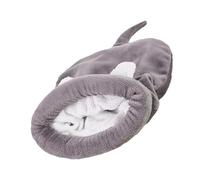 Saco de dormir para perros pequeños, tapete para perros y gatos autocalentable de 19,6 x 15,7 pulgadas - Bolsa de felpa para gatos de interior, refugio acogedor para cachorros y gatitos, ideal para ac