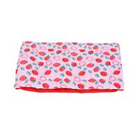 Saco de dormir para reptiles, cama de dragón barbudo suave y cálida con almohada extraíble para gecko leopardo y mascotas pequeñas, tela de felpa de poliéster, material de lona (Fresa + colcha roja)